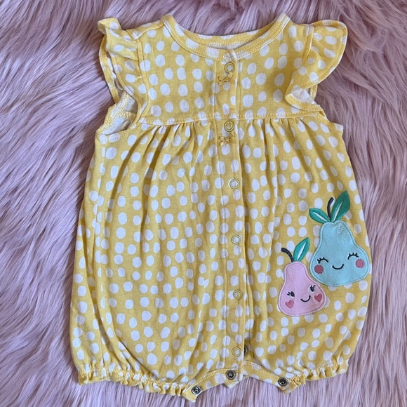Carter's Other - Carter’s Little Yellow Pear Romper SZ 3m💛